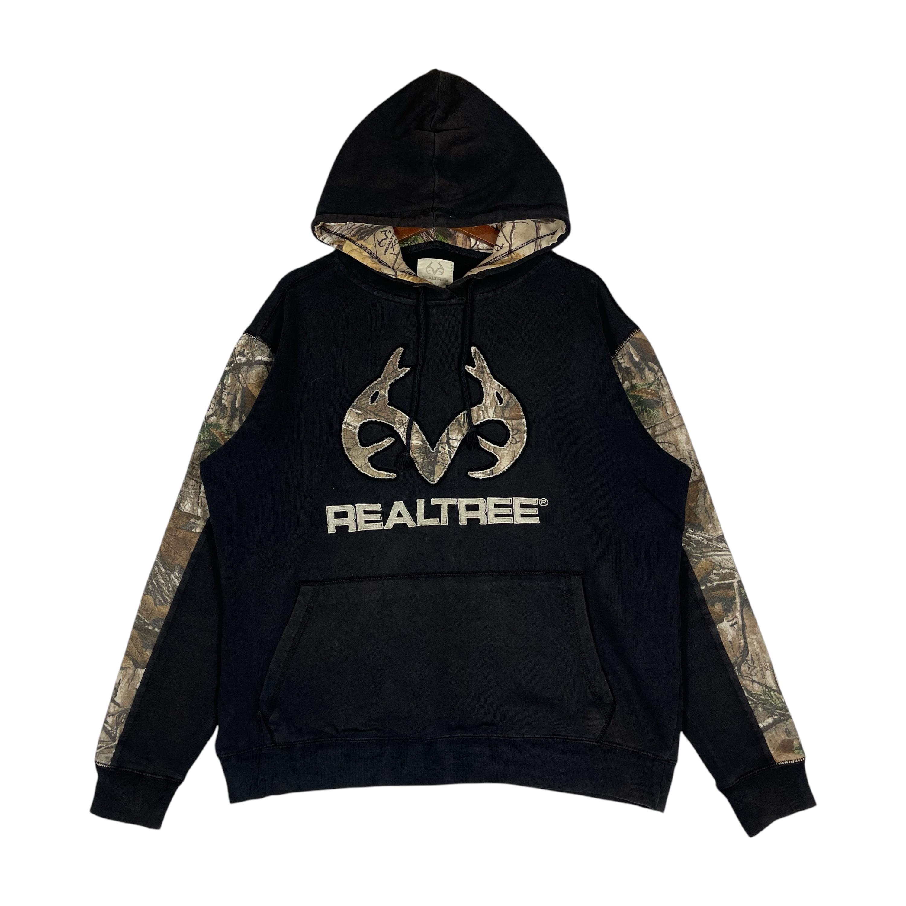 Sweat à Capuche Realtree Homme - Vert Imprimé Camouflage Bois - Taille L - Occasion
