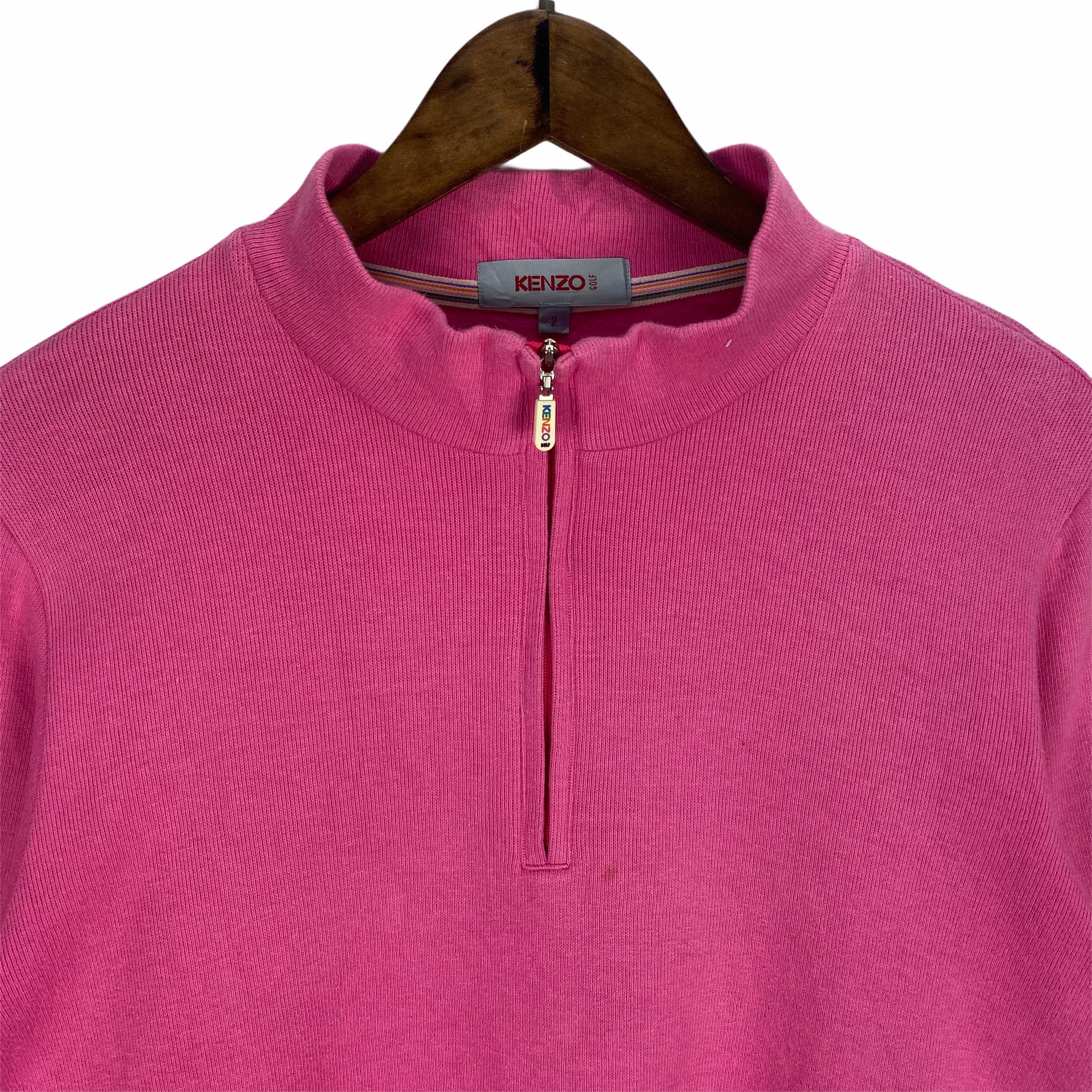 Vintage Kenzo Golf Sweatshirt Half Zip Large Size Kenzo