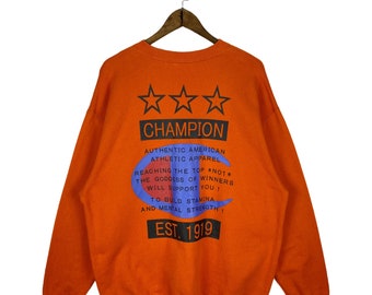 Vintage 90s Champion Sweatshirt: Big Logo, Made in Japan - Etsy
