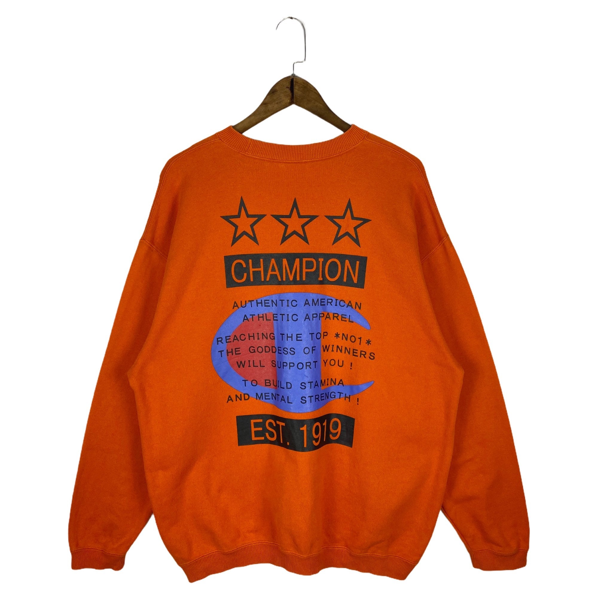 Vintage 90s Champion Sweatshirt: Big Logo, Made in Japan - Etsy