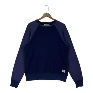 Vintage La Panoplie Paris Sweatshirt Crewneck Navy Blue Plain Raglan Pullover Jumper Size M
