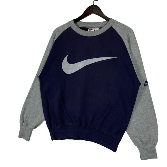 Vintage 90s Nike Swoosh Raglan Sweatshirt Crewneck Big Logo Made