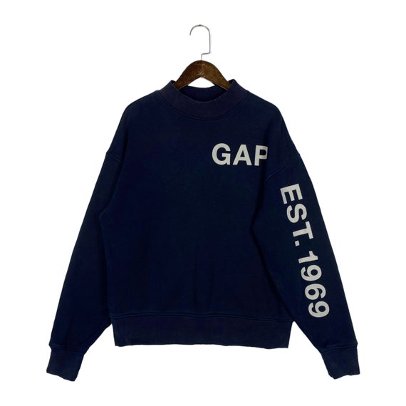 Vintage Gap Sweatshirt Crewneck Big Logo Navy Blu… - image 1
