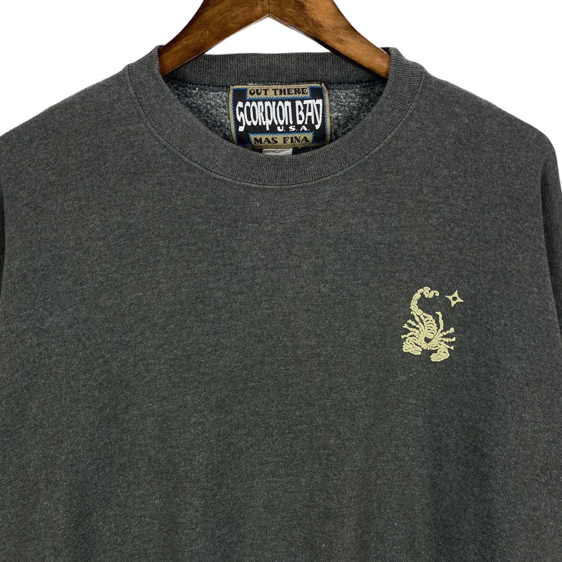 Vintage Scorpion Bay Sweatshirt Crewneck Big Logo Dark Grey - Etsy