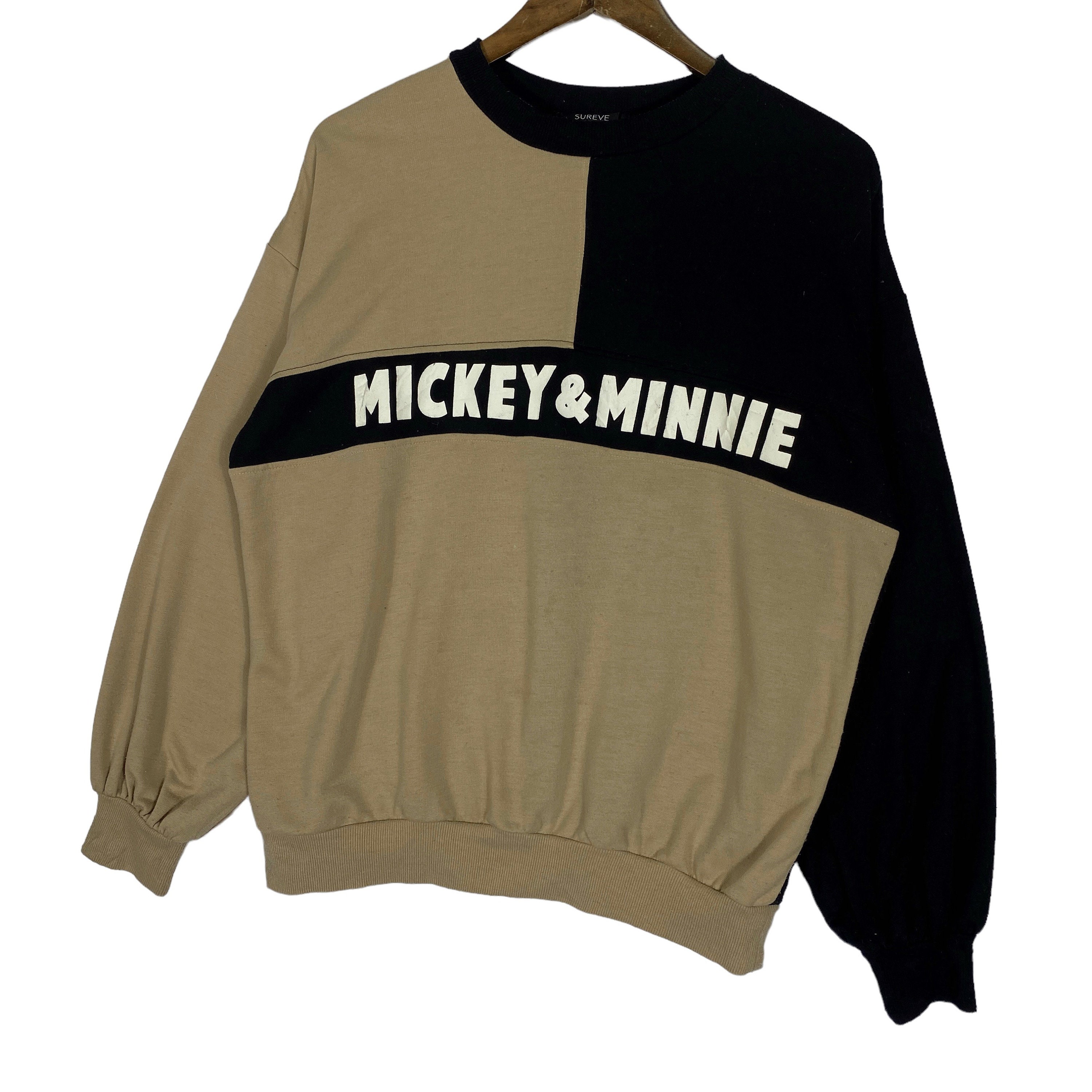 Vintage Sureve X Disney Mickey Mouse Colorblock Crewneck Sweatshirt ...