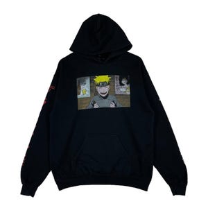 日本のマンガシリーズ 忍者うずまき パーカー セーター ブラック プルオーバー ジャンパー サイズ M