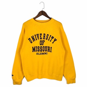 Vintage 90er Jahre Universität Von Missouri Alumni Sweatshirt Rundhalsausschnitt Made In USA Big Logo Pullover Pullover Pullover Grösse L