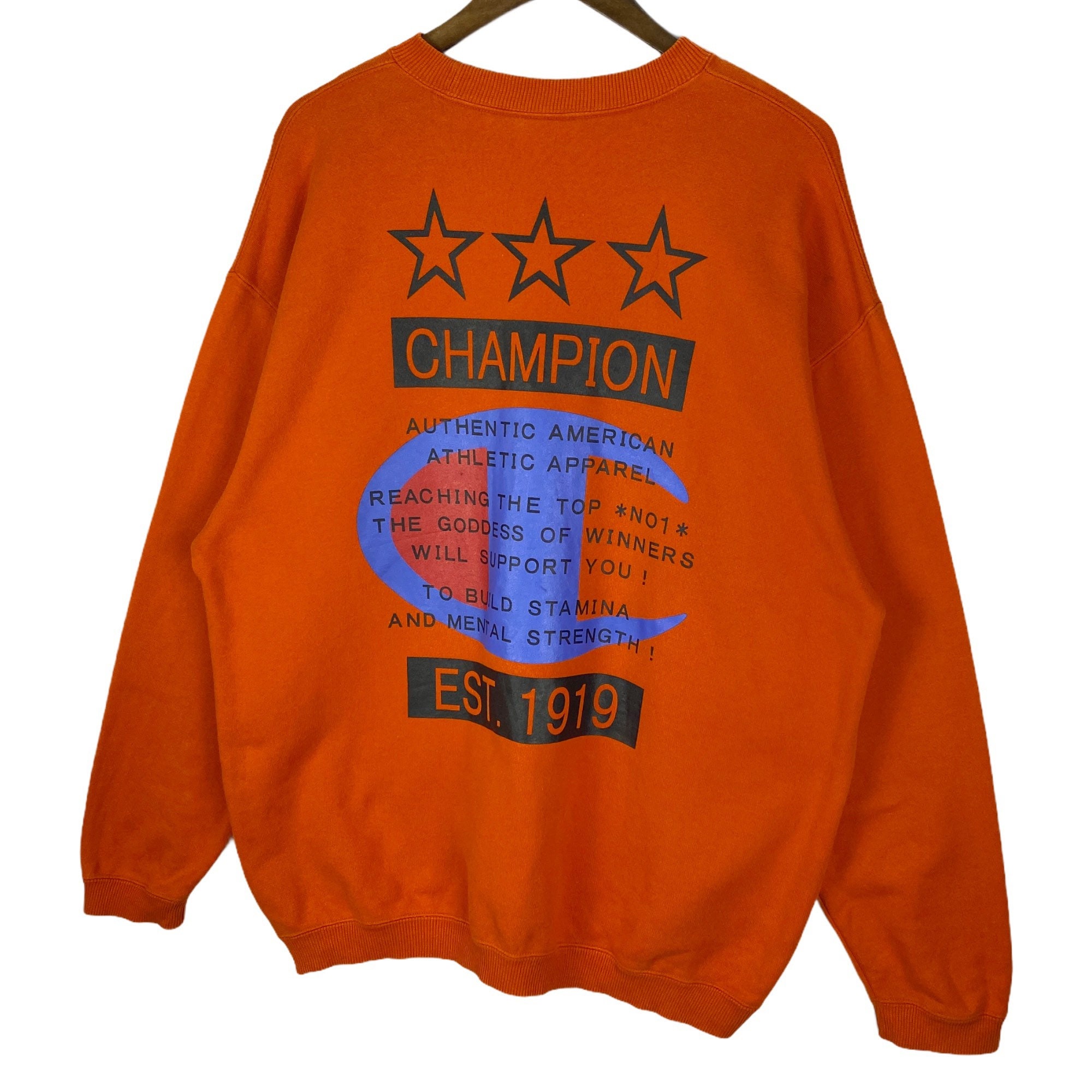 Vintage 90s Champion Sweatshirt: Big Logo, Made in Japan - Etsy