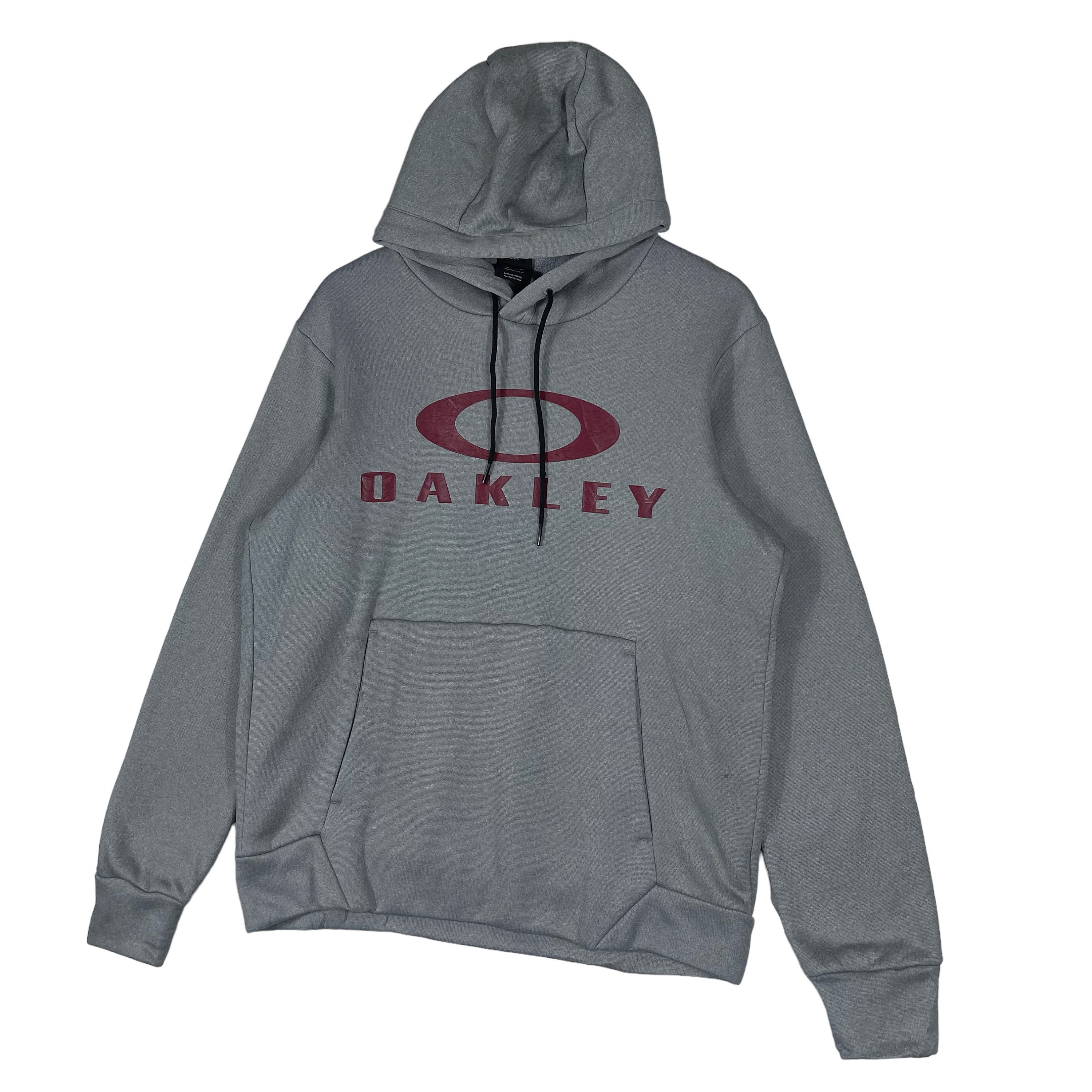 Vintage Oakley Japan Hoodie Sweater Crewneck Grey Big Logo Made in