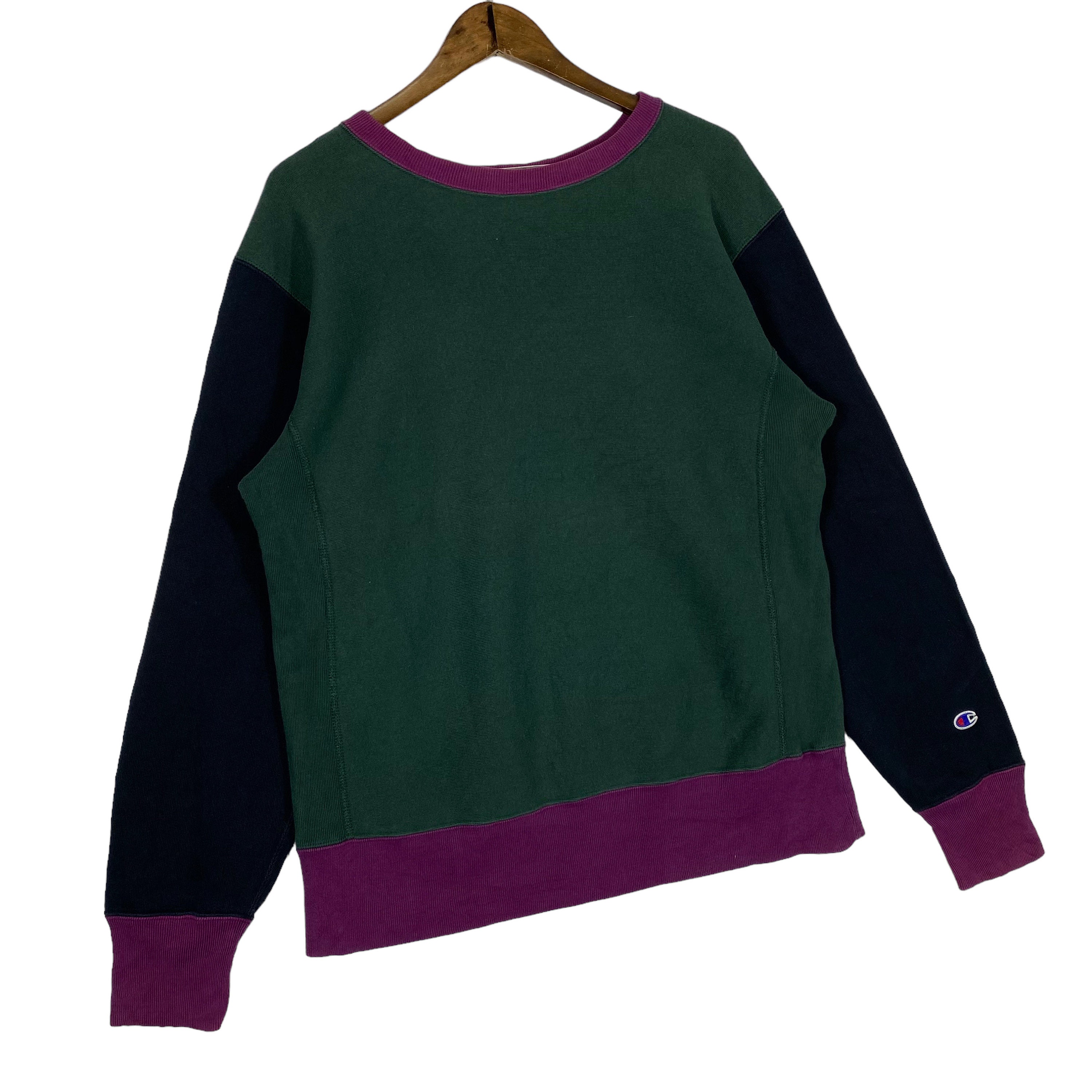 Vintage Champion Reverse Weave Colorblock Sweatshirt, Size XL - Etsy