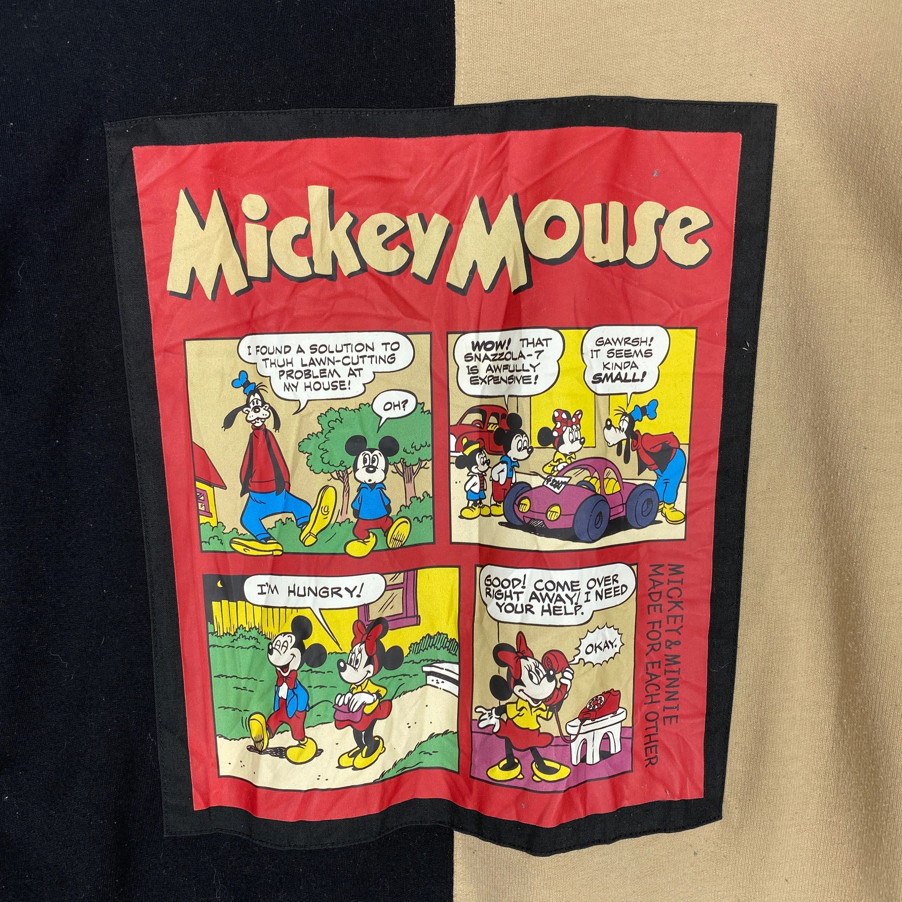 Vintage Mickey Mouse Colorblock Sweatshirt, Disney Cartoon Jumper (size ...