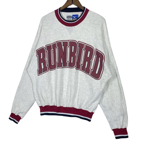 Vintage Mizuno Runbird Sweatshirt Crewneck Grey B… - image 4
