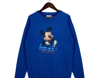 Vintage 90s Mickey Walt Disney Sweatshirt Crewneck Made In USA Pullover Jumper Size L