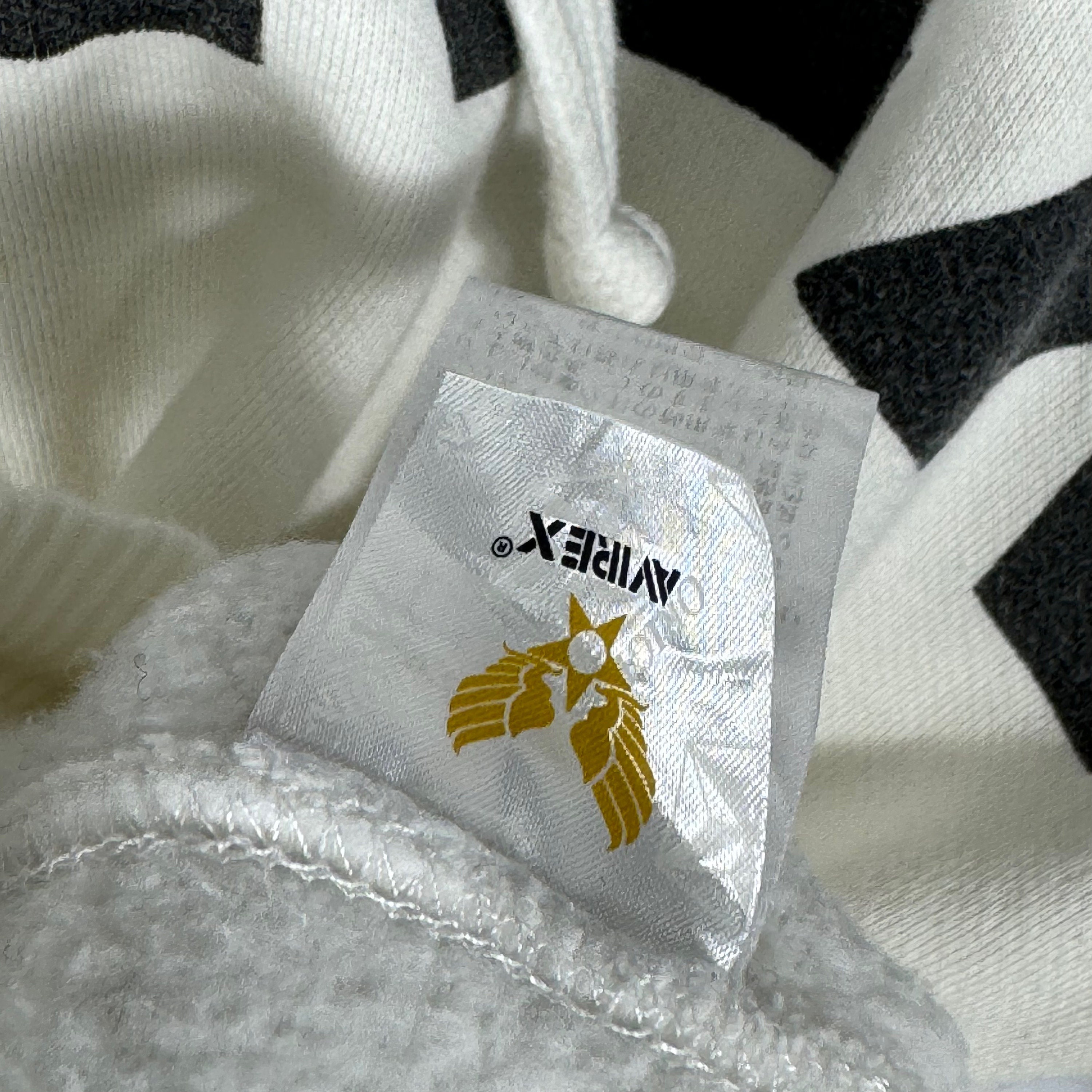 Vintage Avirex USA Squadron Full Zipper Hoodie White Made in China