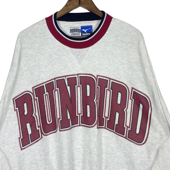 Vintage Mizuno Runbird Sweatshirt Crewneck Grey B… - image 2