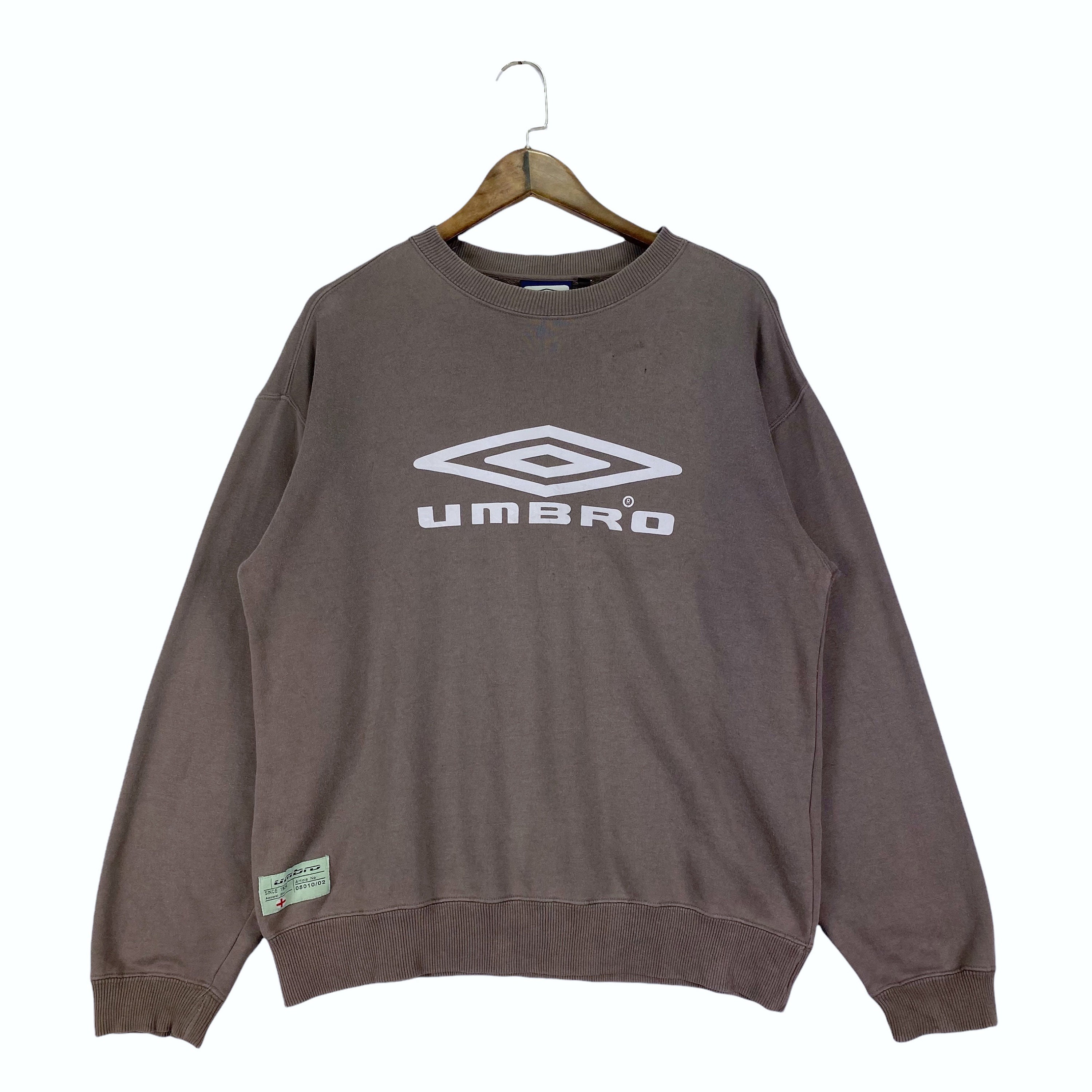 Auto Kreta fles Vintage Umbro Sweatshirt Crewneck Brown Big Logo Made in China - Etsy