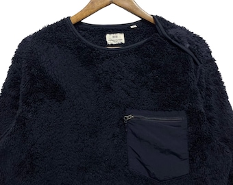 Engineered Garments Uniqlo Fleece Sweater Navy Blue Crewneck