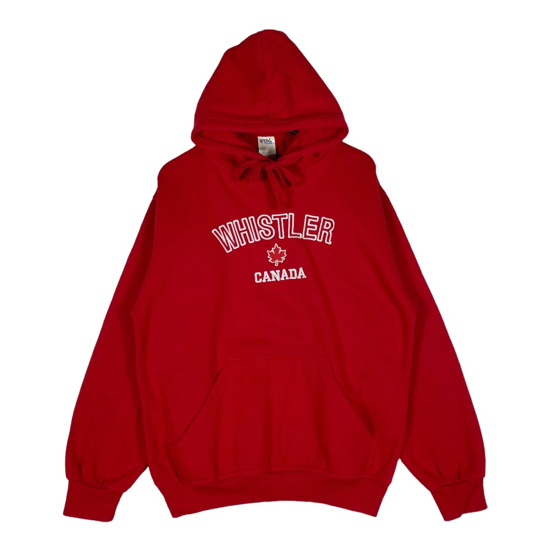 Vintage Whistler Canada Hoodie Sweater Big Logo Embroidery Made in ...
