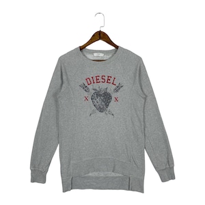 Vintage Diesel Crewneck Sweatshirt Made In India Grey Pullover Jumper Size M