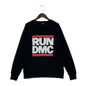 Vintage RUN DMC Sweatshirt Crewneck Black Big Logo Pullover Jumper Size S