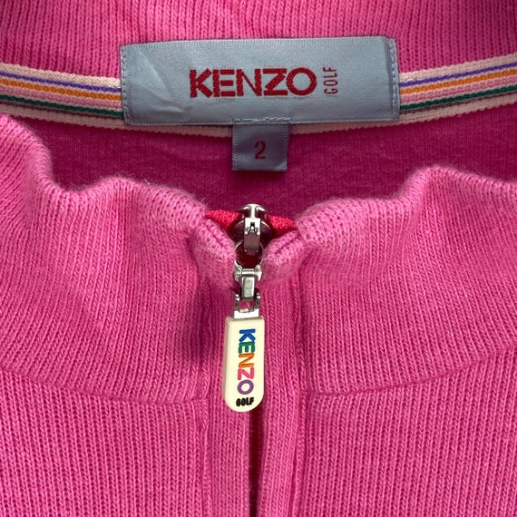 Vintage Kenzo Golf Half Zip Sweater Women Pink Sm… - image 8