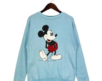 80s Mickey Mouse Kids Baby Blue Raglan 