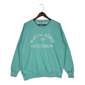 Vintage Myrtle Beach South California Sweatshirt Crewneck Bug Logo Pullover Jumper Size M