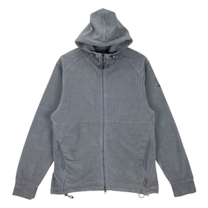 Vintage Nike ACG Full Zip Hoodie Fleece Sweater Small Embroidery Made In Indonesia Grey Pullover Jumper Size M
