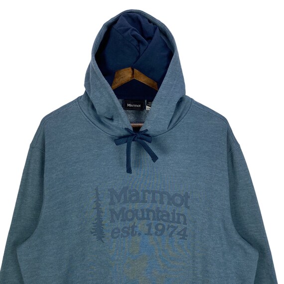 Vintage Marmot Mountain Hoodie Sweater Big Logo B… - image 2