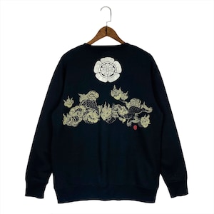 Vintage Naminoritatsujin Sukajan Crewneck Sweatshirt Japanese Traditional Pullover Jumper Size XL