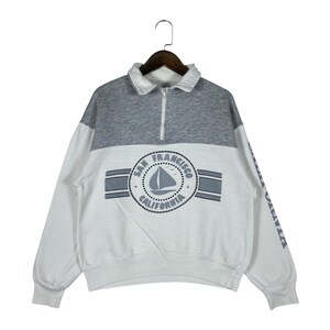Vintage Nike des années 90 1/4 Zip Sweatshirt - Grande taille homme pull homme occasion - France