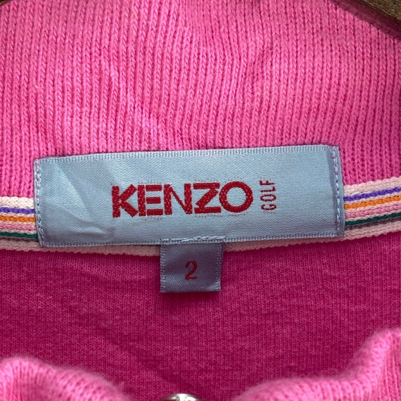 Vintage Kenzo Golf Half Zip Sweater Women Pink Sm… - image 7