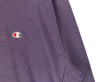 Vintage 90s Champion Reverse Weave Sweatshirt Purple Small