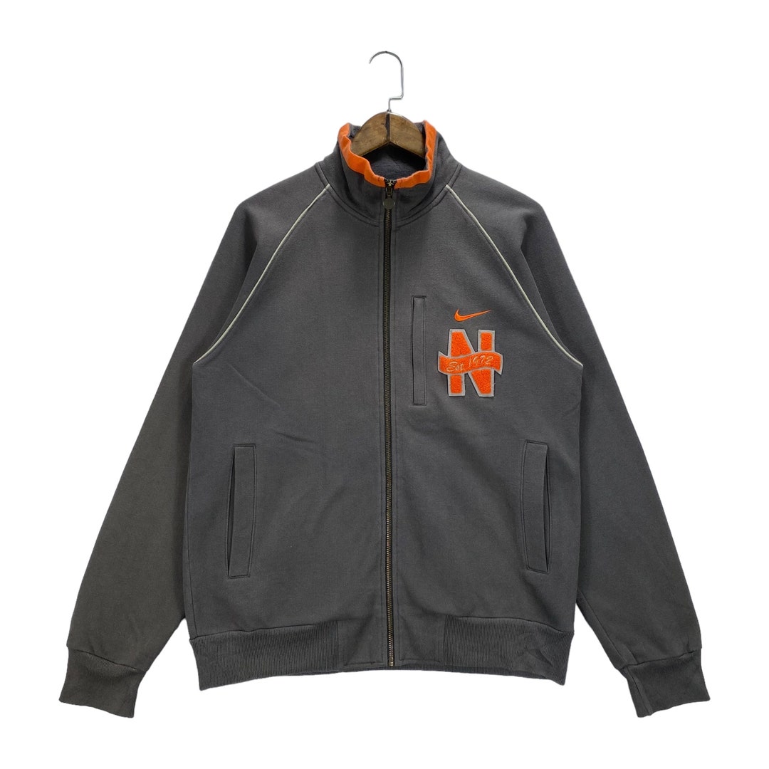 Vintage Y2K Nike Full Zip Sweater Brown Made in Vietnam Pullover