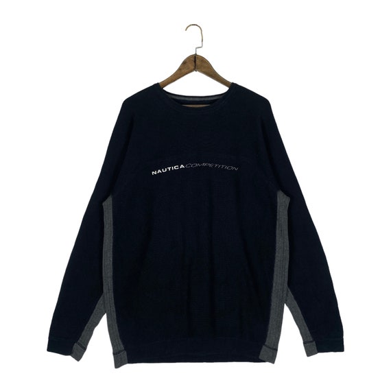 Vintage Nautica Competition Knit Sweatshirt Crewn… - image 1