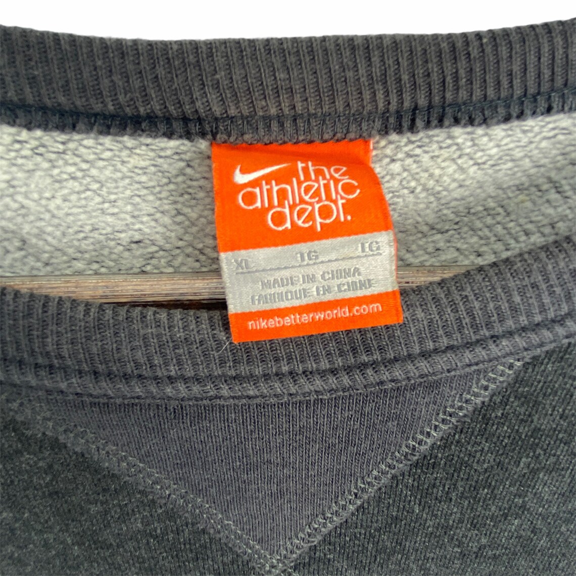 Vintage Nike Athletic Department Crewneck Sweatshirt Dark Grey Etsy