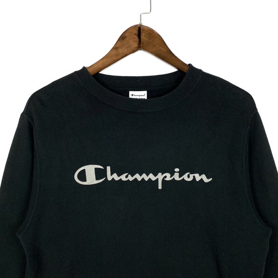 Champion black cheap jumper