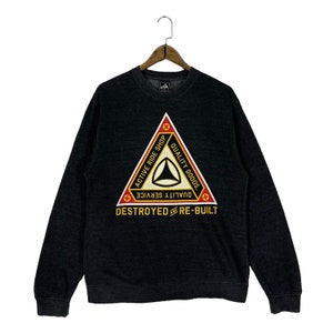 Vintage Active Skateboard Sweatshirt Crewneck Dark Grey Pullover Jumper Size M