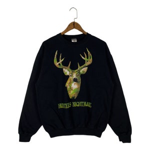 Vintage Hunter’s Nightmare Sweatshirt Crewneck Big Logo Excellent Condition Pullover Jumper Size M