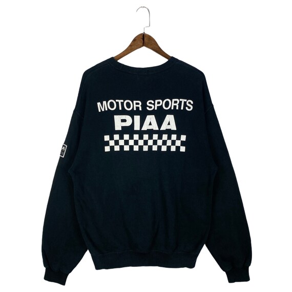 Vintage PIAA Motor Sports Crewneck Sweatshirt Black Big Logo