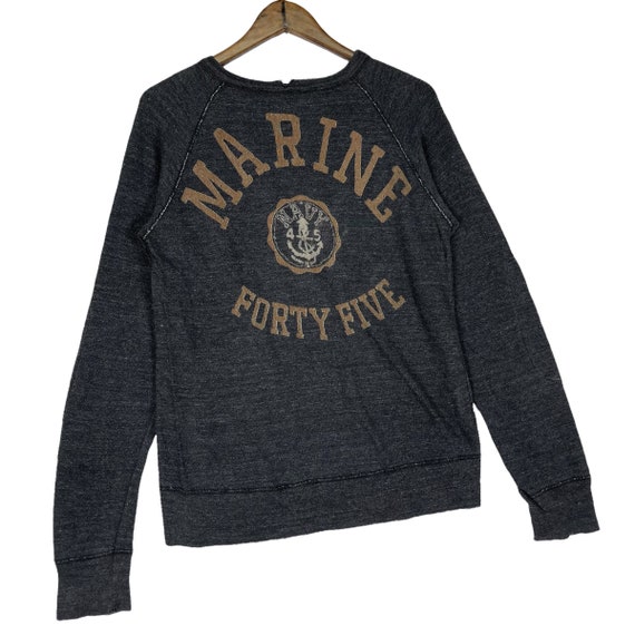 Vintage 45rpm Sweatshirt Crewneck Dark Grey Big L… - image 3