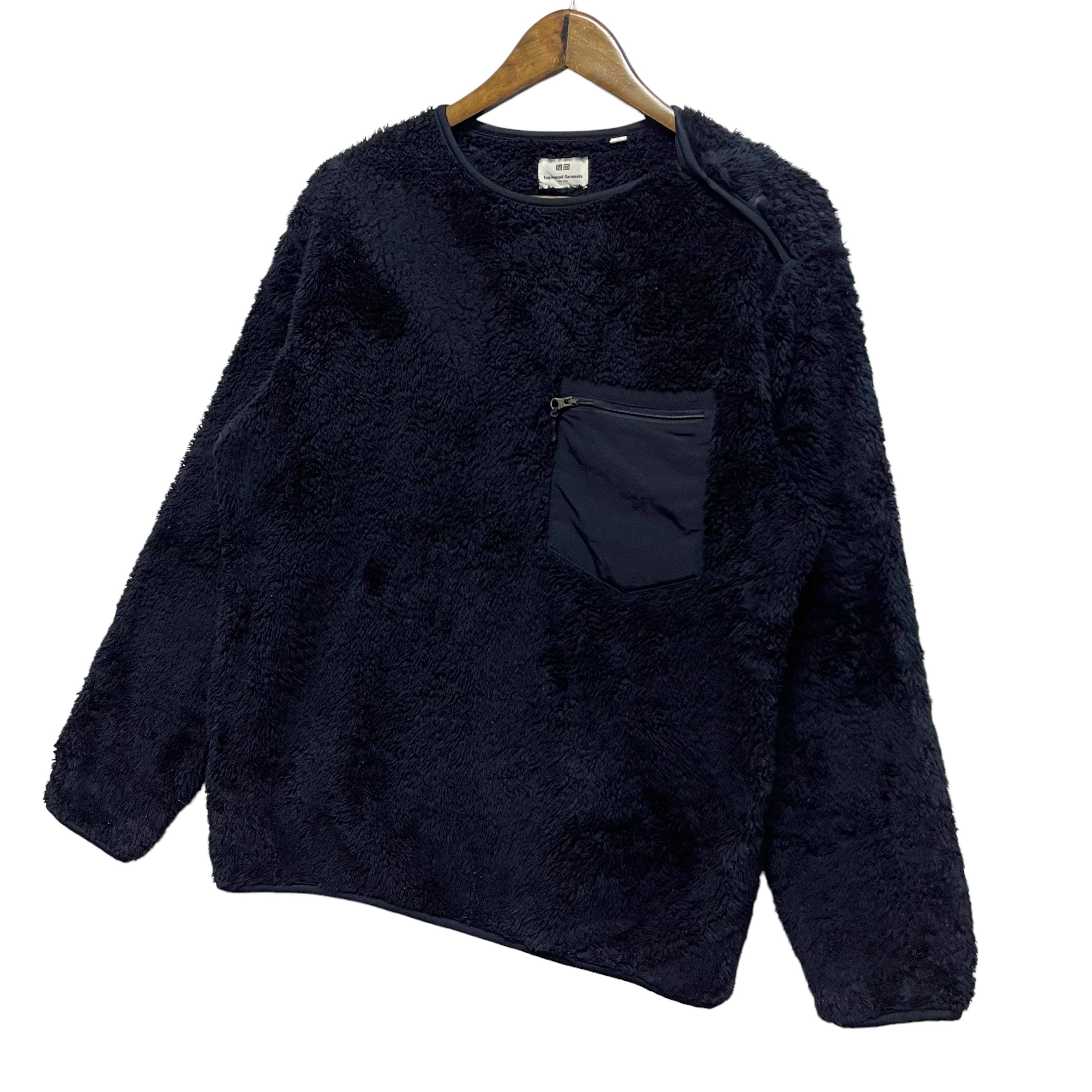 Engineered Garments Uniqlo Fleece Sweater Navy Blue Crewneck