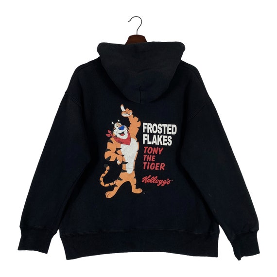 Vintage Kelloggs Hoodie Sweater Back Hit Big Logo… - image 1