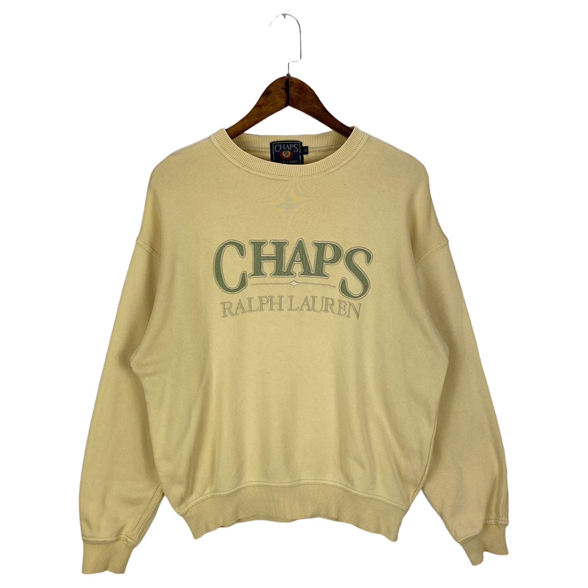 Vintage Chaps Ralph Lauren Crewneck Sweatshirt Big Logo Embroidery