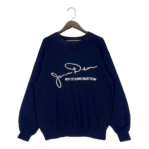 Vintage 1991 James Dean Sweatshirt Crewneck Navy Blue Big Logo Pullover Jumper Size M