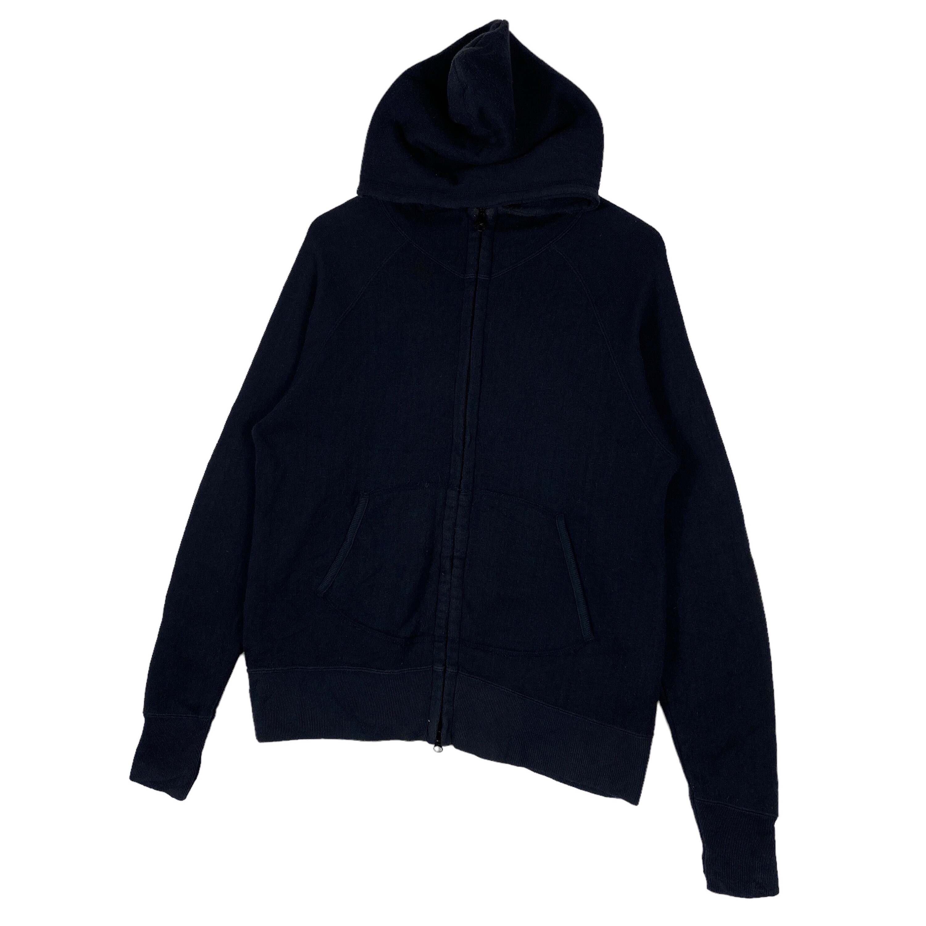 Vintage Acoustic Japan Full Zip Hoodie Sweater Navy Blue Japanese