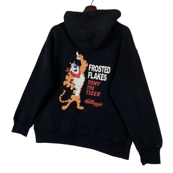 Vintage Kelloggs Hoodie Sweater Back Hit Big Logo… - image 2