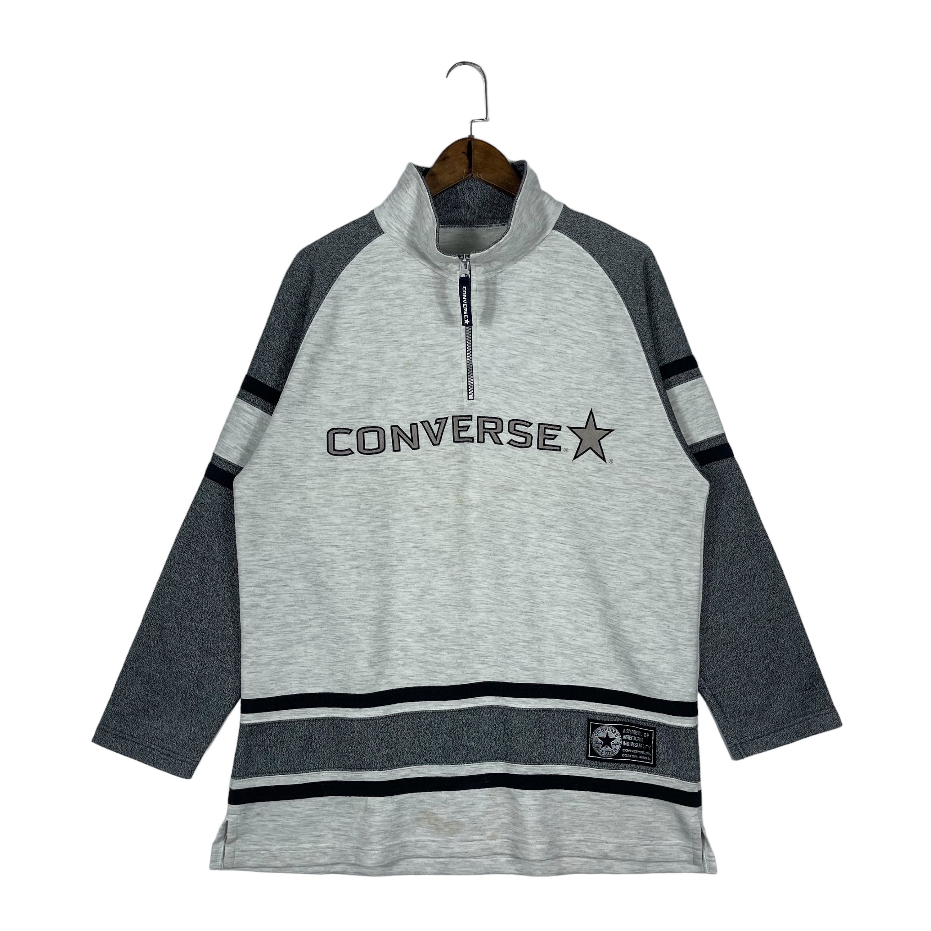 ぽ*こ様 90s College logo half zip sweat shi Supreme Logo Piping Half Zip Sweatshirt (SS18) - $148