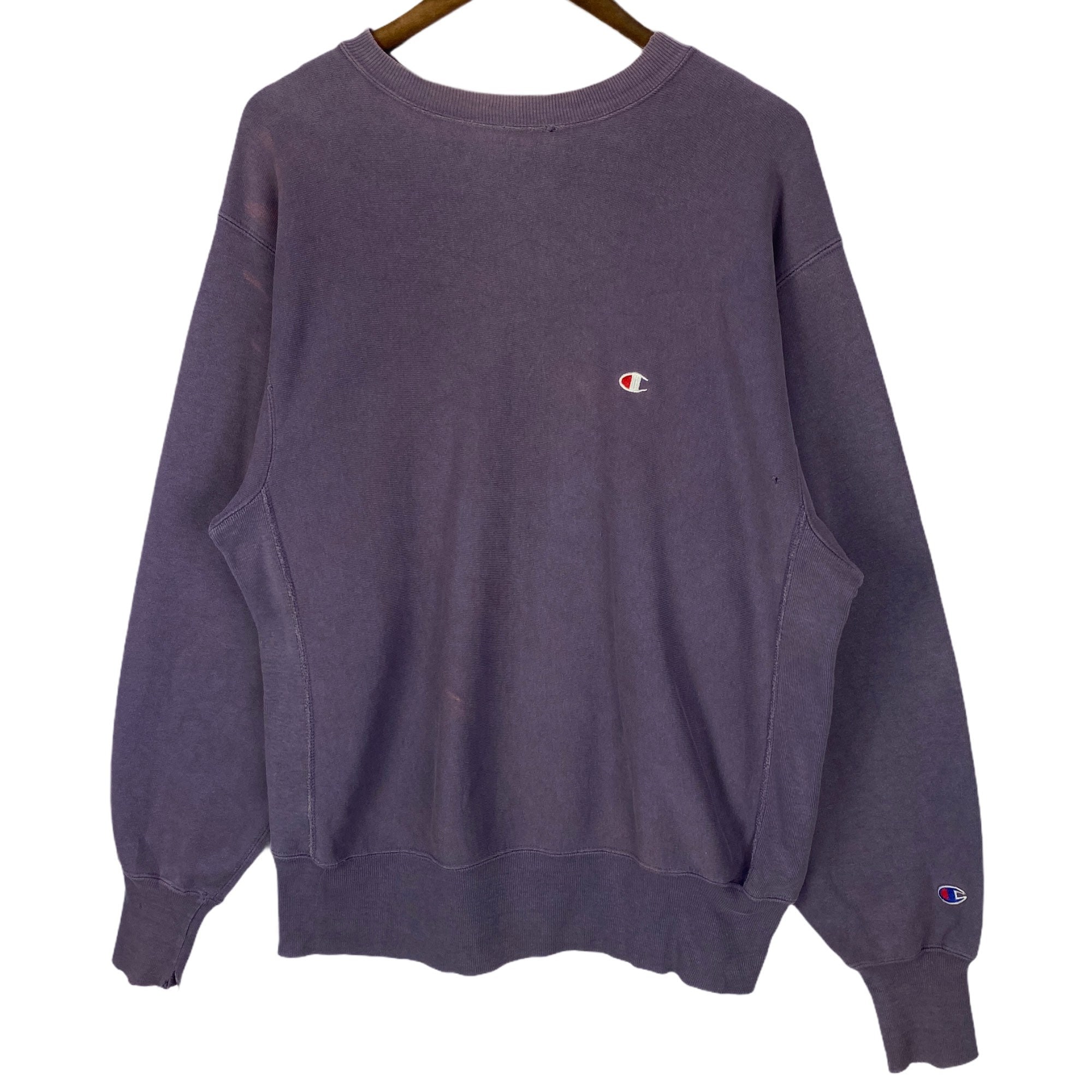 Vintage 90s Champion Reverse Weave Sweatshirt Purple Small Embroidery Logo Pullover Jumper Size L Etsy