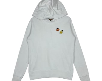 Vintage Bert And Ernie Sesame Street Hoodie Sweater Beige Pullover Jumper Size S